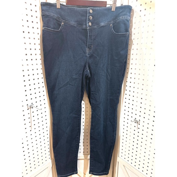 Lane Bryant Denim - Lane Bryant High Rise Dark Wash Skinny Jeans Size 18